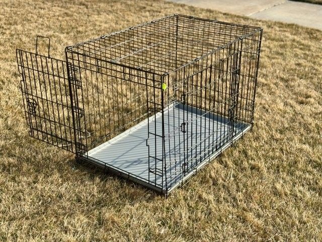 Foldable Pet Crate 36" L Double Door