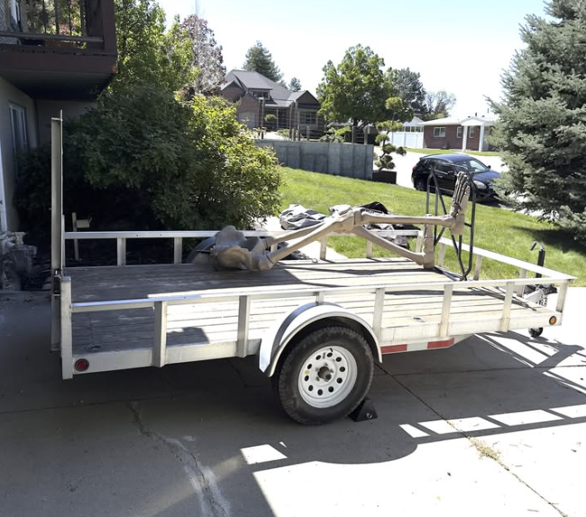2016 Aluminum Baughman 12ft utility trailer, bp712rg