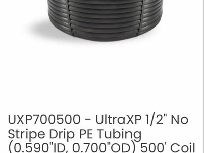 Rain Bird UltraXP 1/2” No-Stripe Drip PE Tubing – 500’ Coil