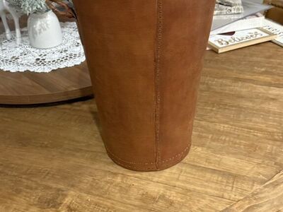 Leather Waste Basket