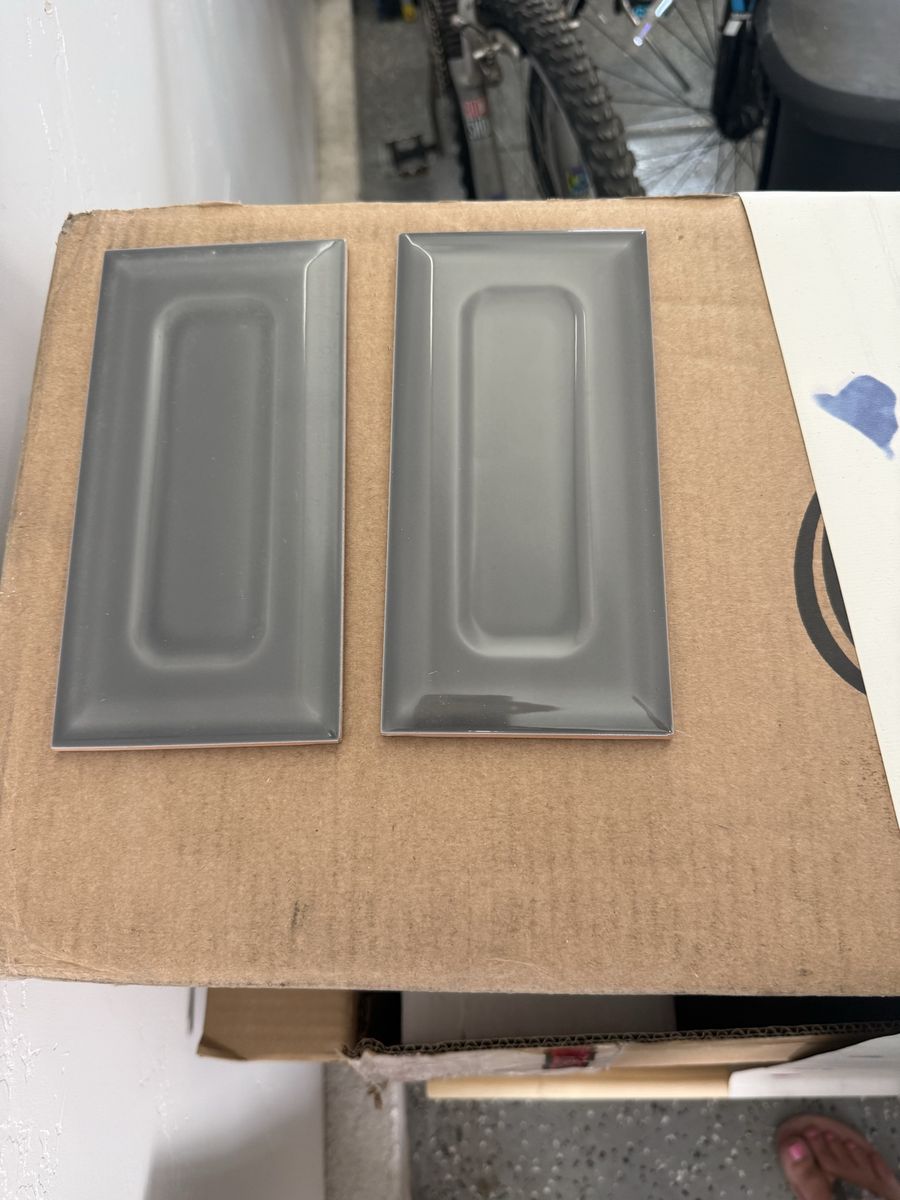 New Gray Ceramic Subway Tile – Multiple Boxes – Never Used - 4”x8”