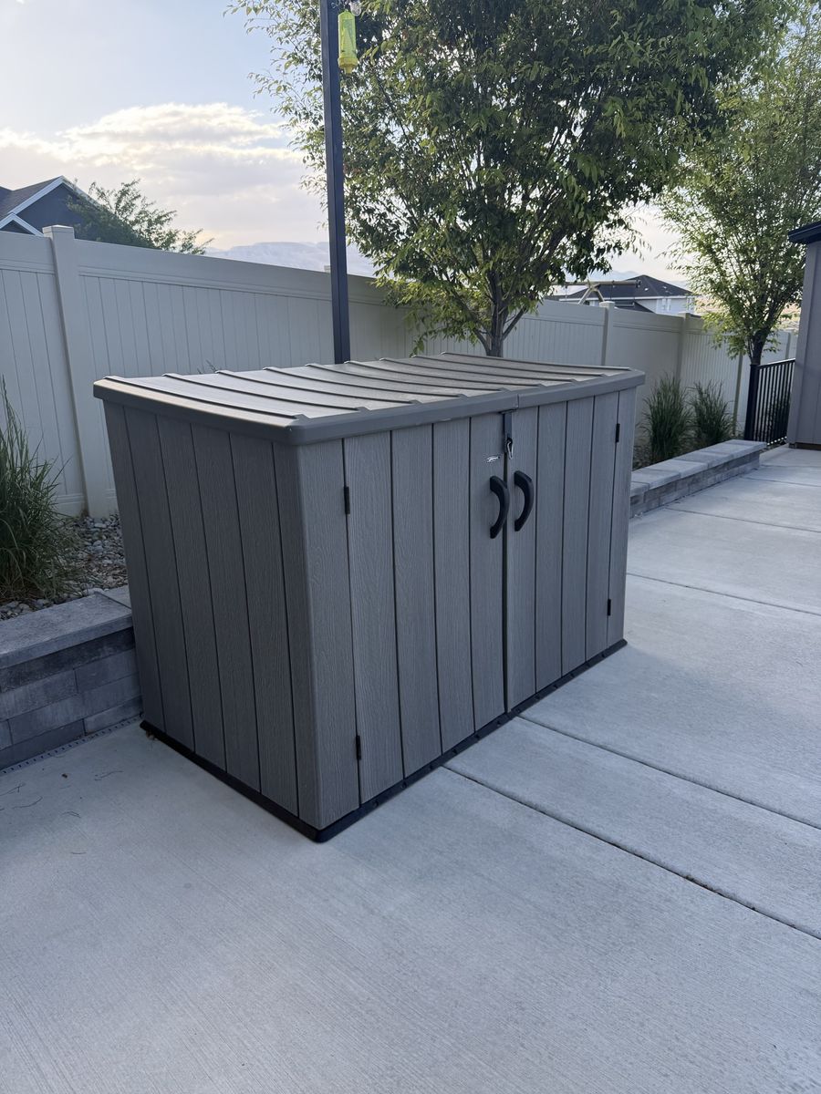 Lifetime storage shed