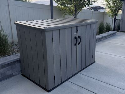 Lifetime storage shed