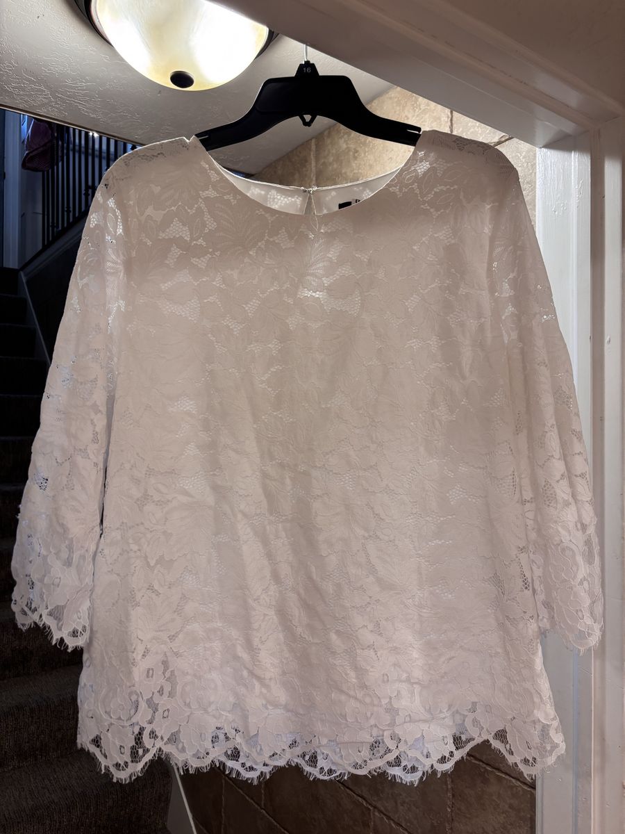 Women’s Lace 3/4 Length Sleeve XL Banana Republic Blouse/Top
