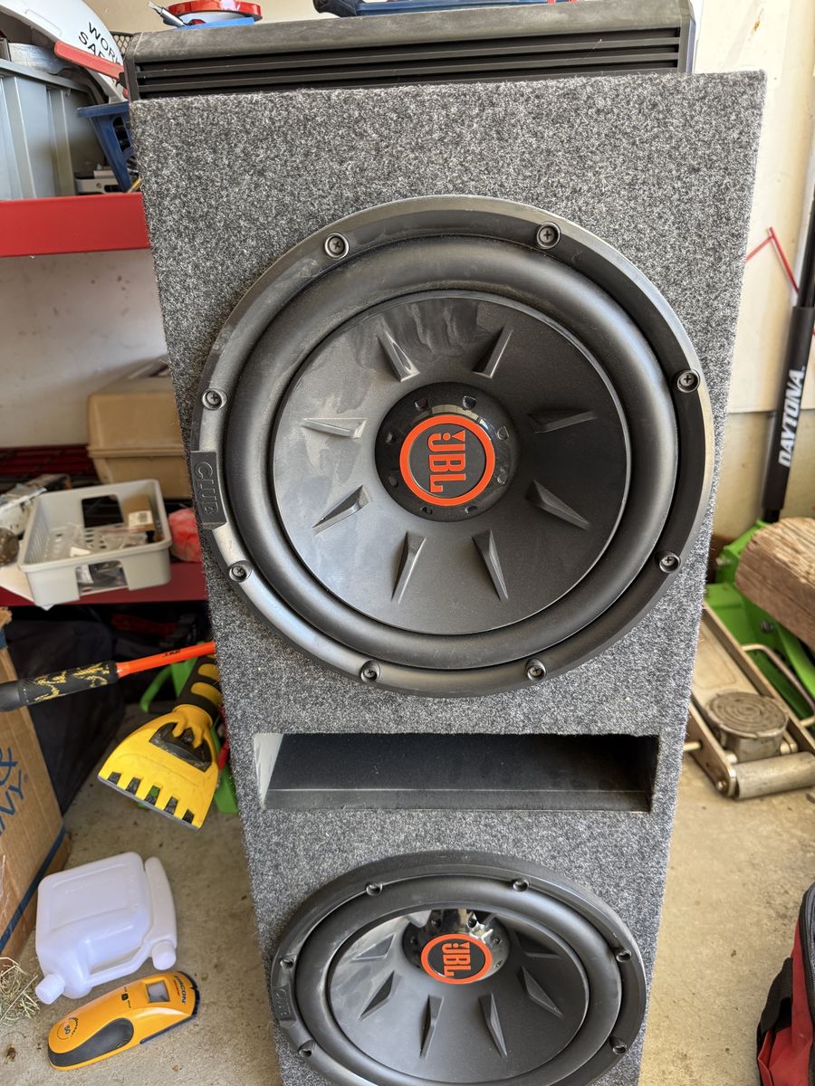 JBL Stage 1220B Dual 12" 2400W Peak Car Audio Subwoofer Box with Amplifier