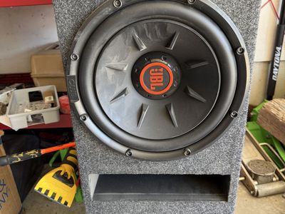JBL Stage 1220B Dual 12" 2400W Peak Car Audio Subwoofer Box with Amplifier