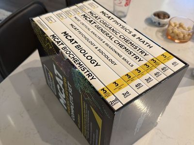 MCAT complete study set, opened but unused.