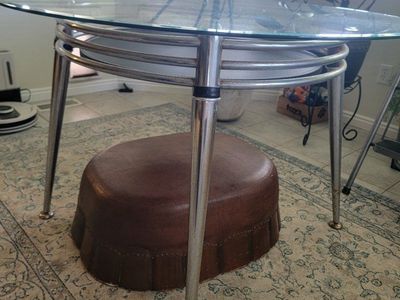 glass top table