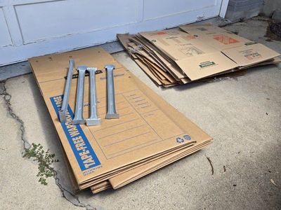 Cardboard moving boxes