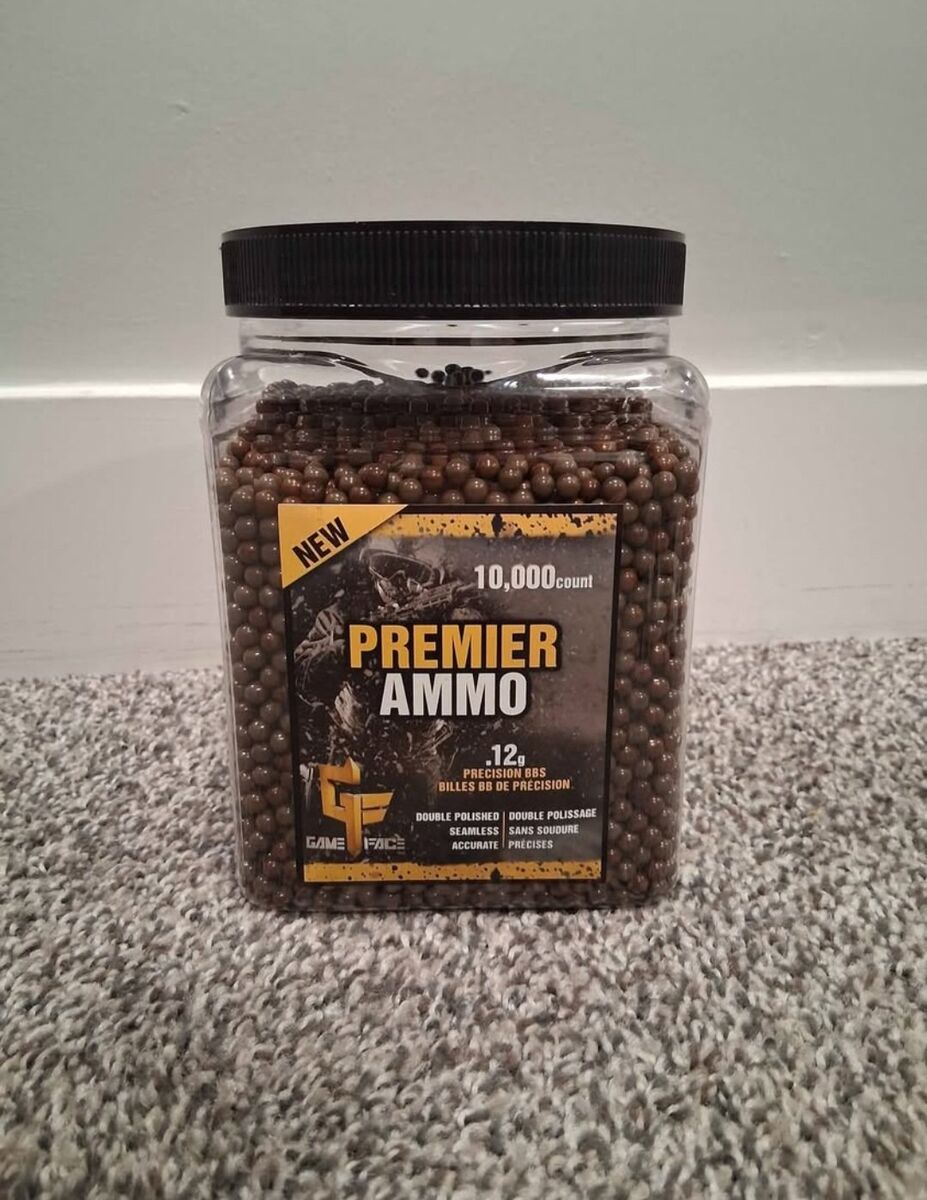 Game Face Premier Airsoft Ammo (.12) 10,000 Qty