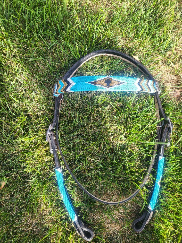 Western Saddle with Turquoise Accents 