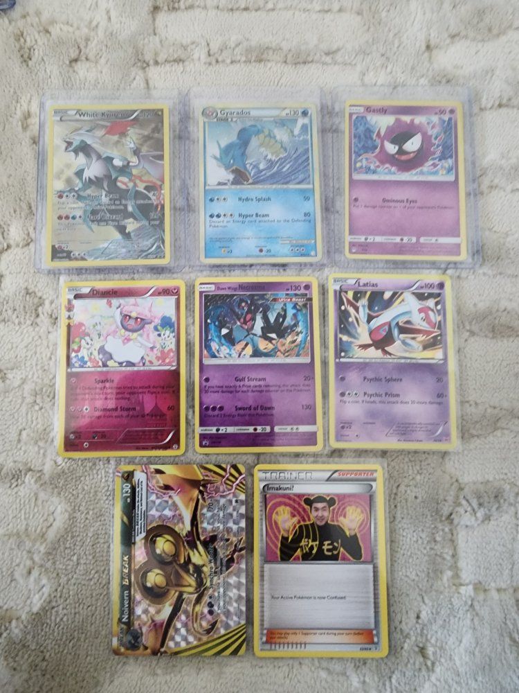 Pokemon Card Lot - 7 Cards, Featuring Gyarados, Latias, Gastly, and More - Great for Collectors