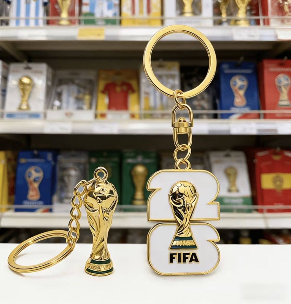 FIFA Soccer World Cup Trophy Keychains 2026 (Multiple Styles Available)