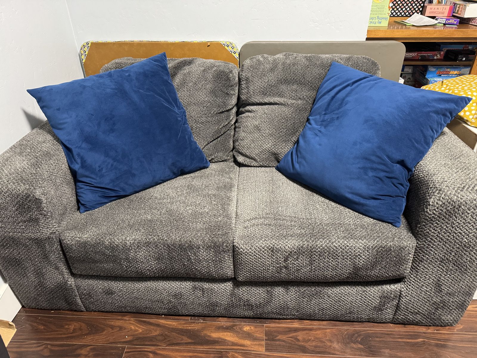 Gray Soft Loveseat Sofa Couch