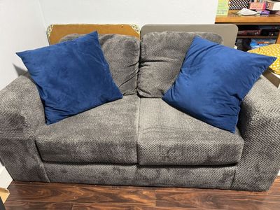Gray Soft Loveseat Sofa Couch