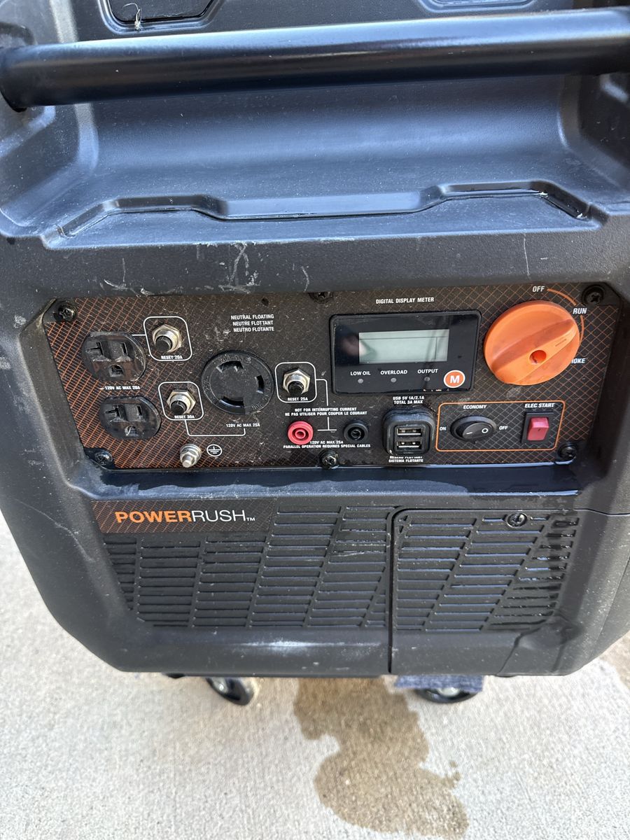 Generac 3500-W Quiet Portable Gas Powered Inverter Generator with Electric Start