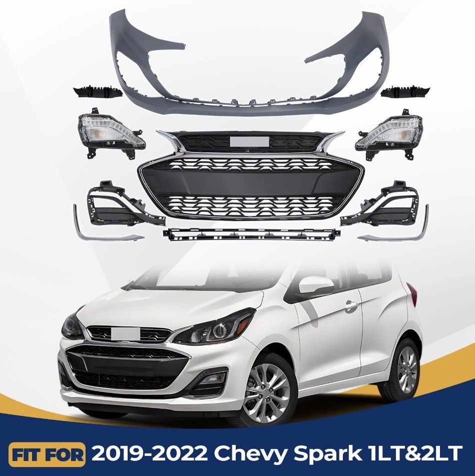 19-22 Chevy Spark LT Front Bumper Assembly Grille Set w/ LED DRL