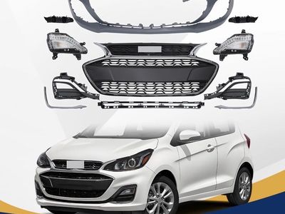 19-22 Chevy Spark LT Front Bumper Assembly Grille Set w/ LED DRL