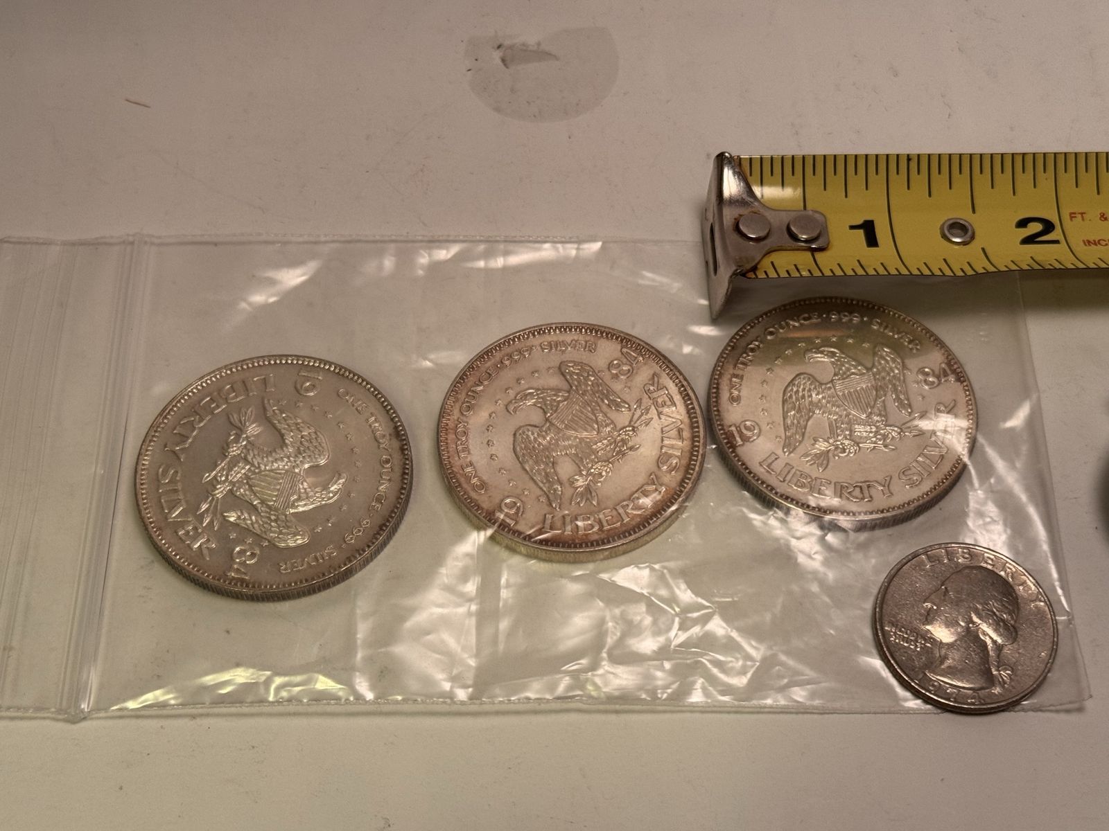 A-Mark Liberty Life Happiness 1 Troy Ounce .999 Silver Coin Lot of 3