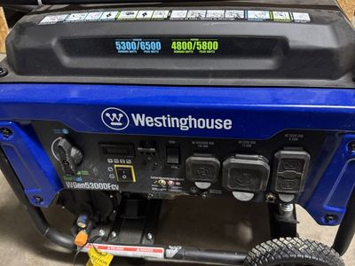 Westinghouse WGen5300DFcv Recoil Start 6500 Starting / 5300 Running Watt Gas and Propane Dual fuel Portable Generator
