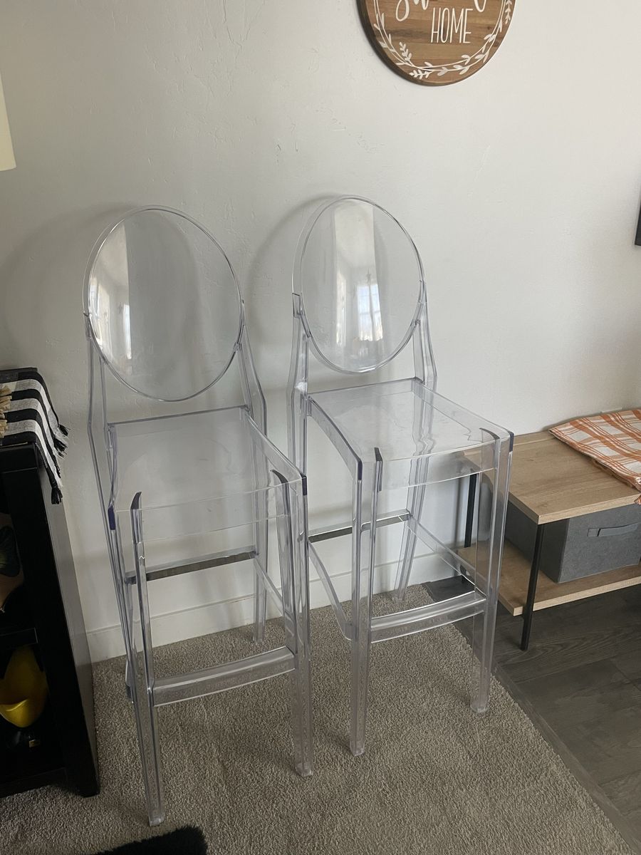 Set Of Two Acryclic Barstool Chair