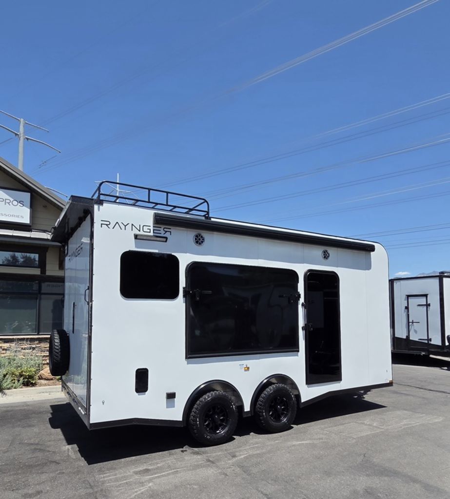2026 RAYNGER 8.5x18 All Aluminum 10K Toy Hauler Travel Trailer Fridge/Micro TRIPLE TENT New