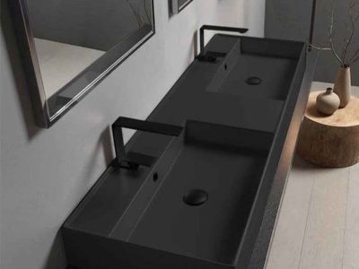 High End Black Large Sink