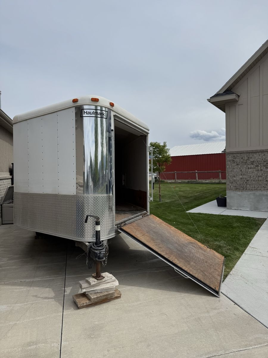 Haulmark Enclosed Cargo Trailer - 8x21 - White, Rear Ramp Door, Dual Axle