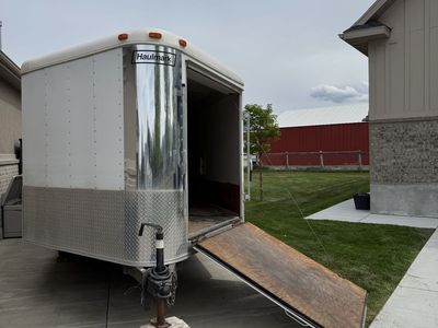 Haulmark Enclosed Cargo Trailer - 8x21 - White, Rear Ramp Door, Dual Axle