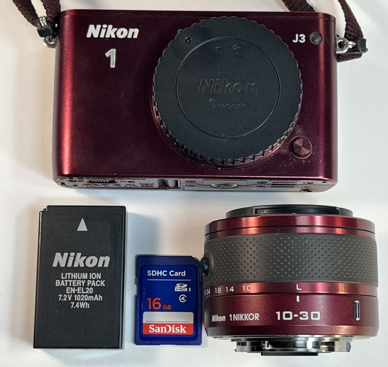 Nikon 1 J3 Mirrorless Camera 14.2MP + two lenses READ!!