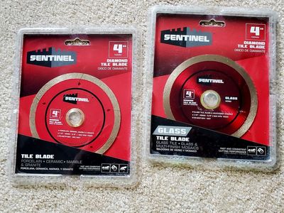 Sentinel 4" Diamond Tile Blades: Porcelain/Ceramic/Marble/Granite & Glass/Multi-Finish Mosaics