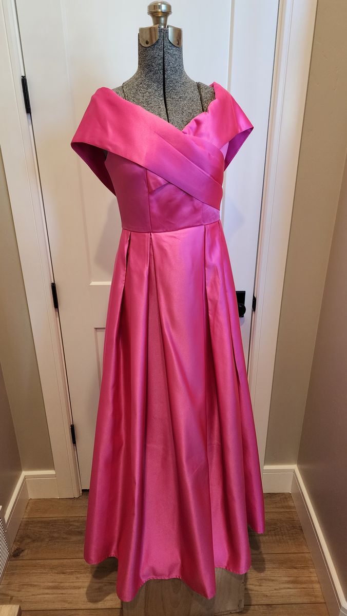Hot Pink Satin Prom Dress - NWT - Size XS