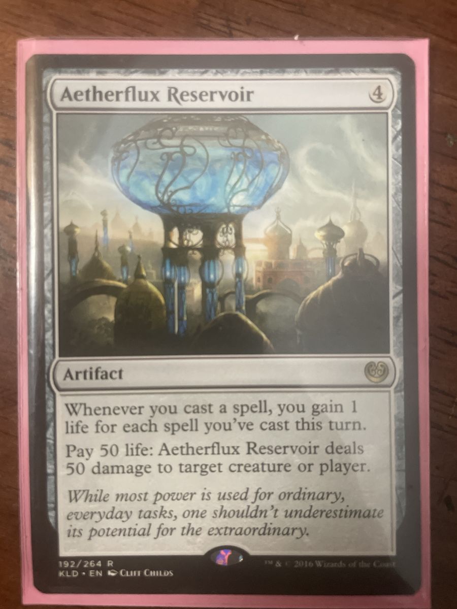 Magic: The Gathering Aetherflux Reservoir Kaladesh KLD 192/264 R Artifact Trading Card