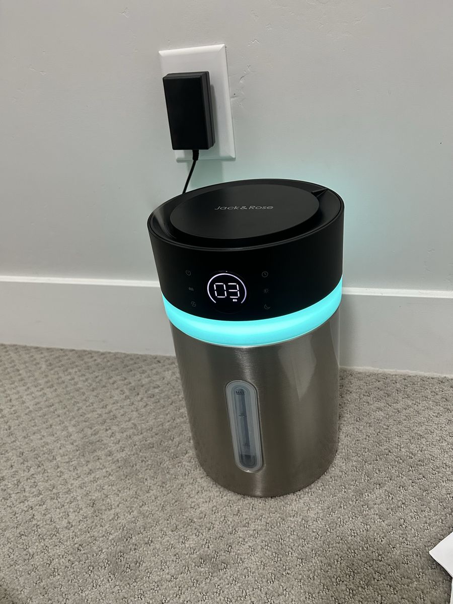 Jack & Rose 3L Smart Humidifier - Brushed Stainless Steel with LED Display
