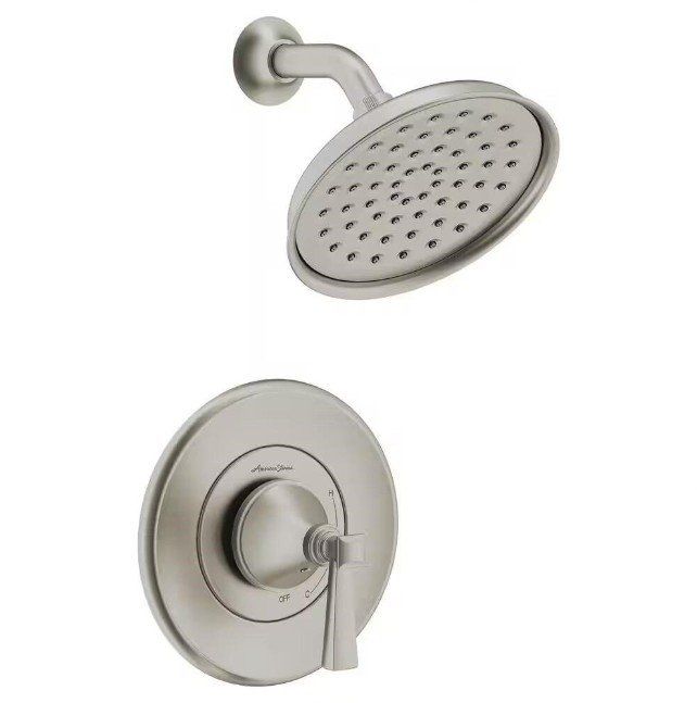 American Standard Rumson Brushed Nickel Shower Faucet Set - WaterSense, (NEW)