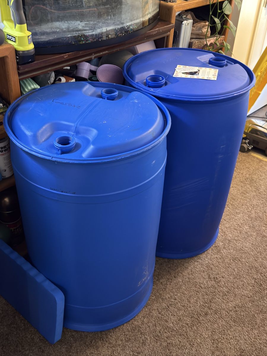 2 55 gallon drums food grade