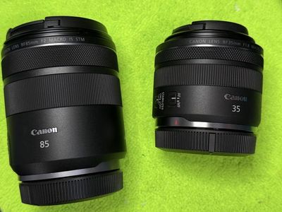 Canon rf35 450$, 85mm 550$