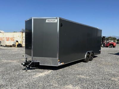 8.5x24 Haulmark Passport DELUXE Enclosed Cargo Trailer - 7'6" Interior - 10K GVWR - .080 PolyCor, Dovetail, Screwless Exterior