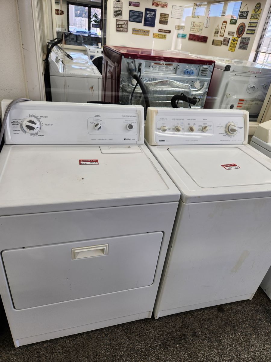 Kenmore White Washer and Dryer Set - Top Load Washer, Electric Dryer with Multiple Cycles