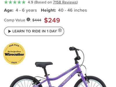 Girls 4-6 Guardian bicycle LIKE NEW