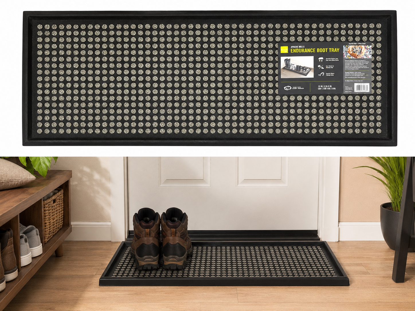 NEW Apache Mills Endurance Boot Tray 15"x35" – Rubber Shoe Mat