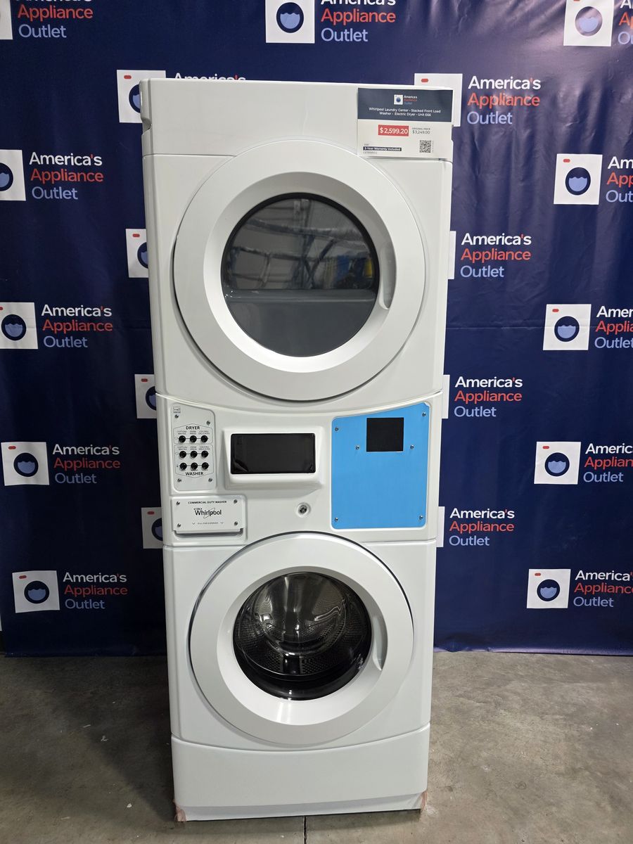 Whirlpool Laundry Center - Stacked Front Load Washer -  Electric Dryer - Unit E66