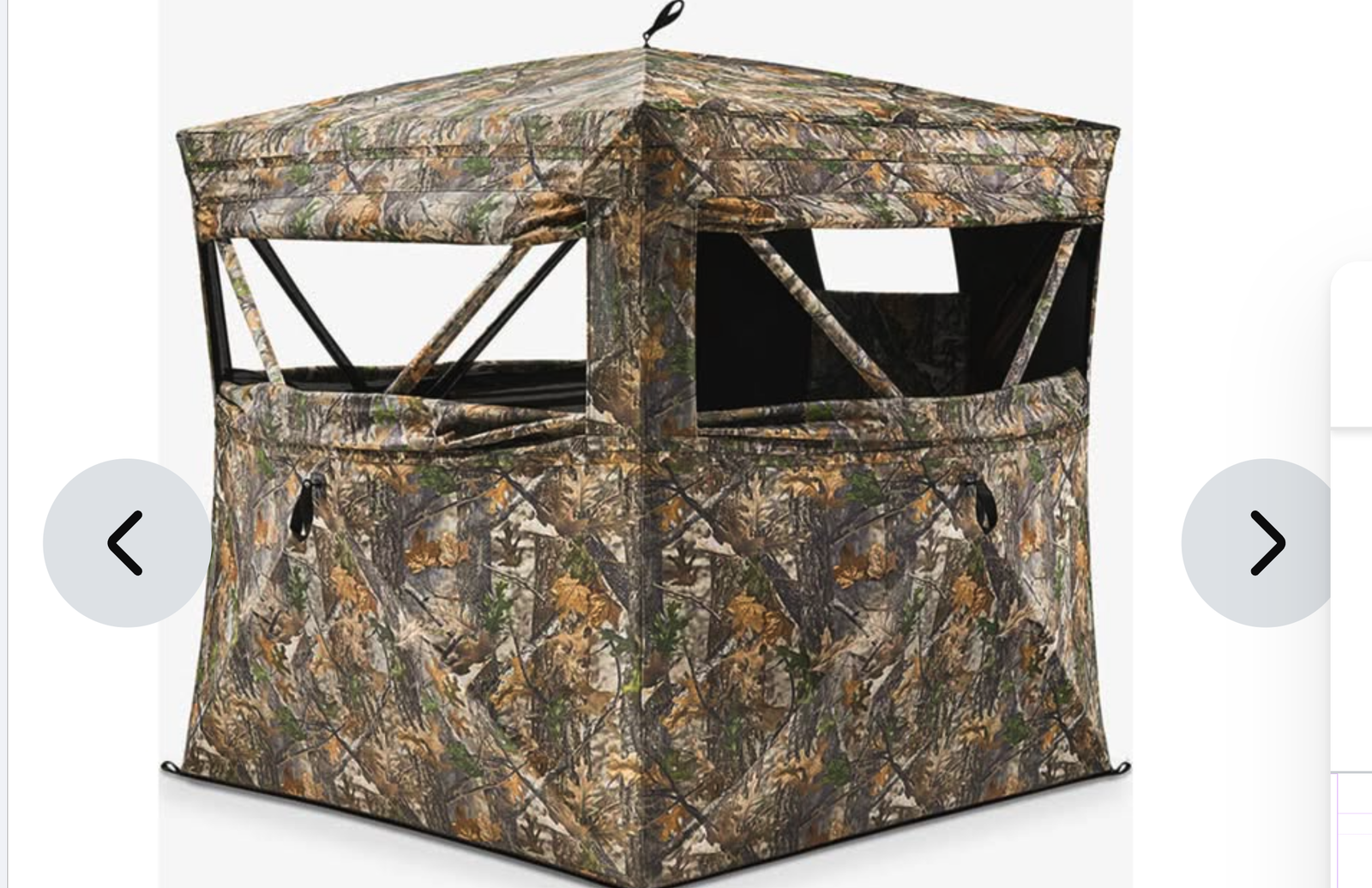 New Hunting Blind Tides 270 degree see through