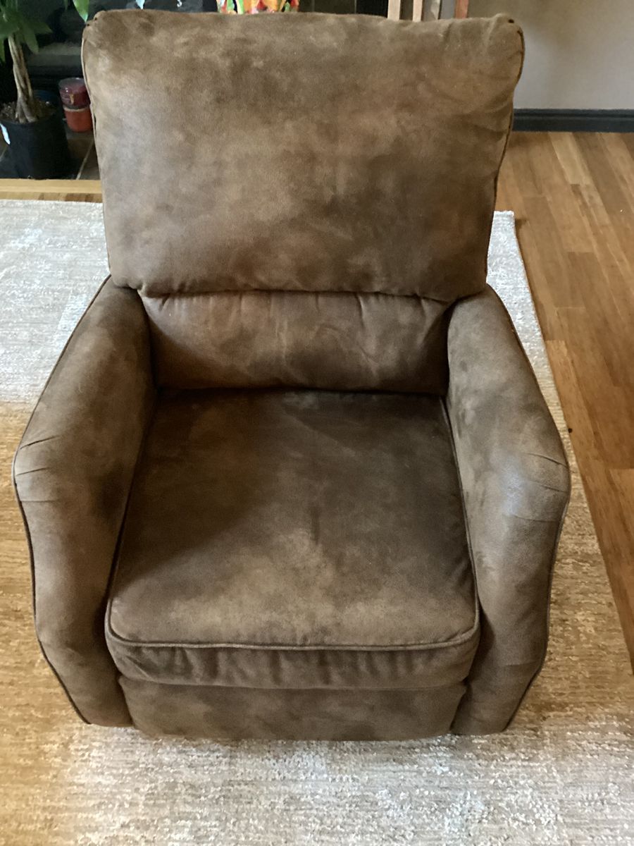 Suede Leather reclining chair.