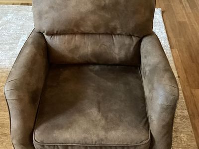 Suede Leather reclining chair.