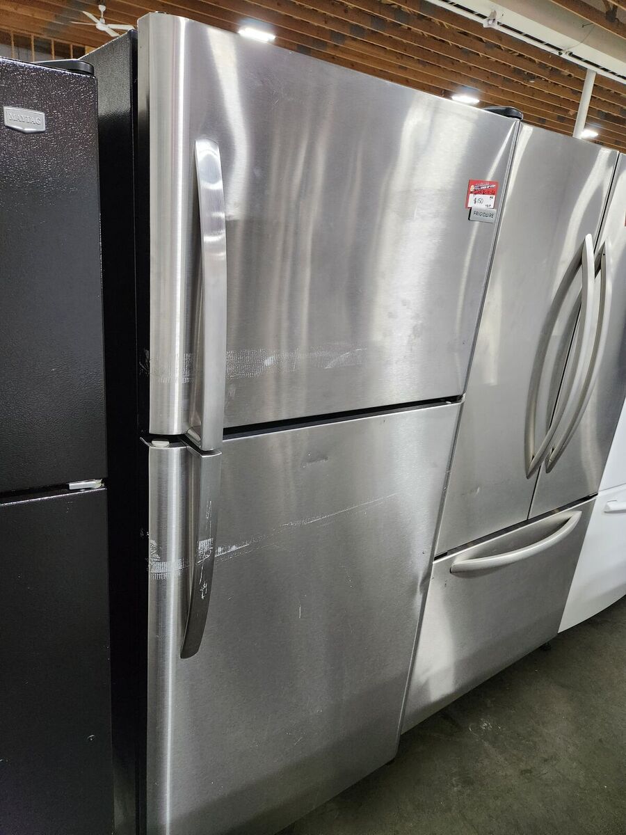 LOW PRICE GUARANTEED! FRIGIDAIRE STAINLESS TOP AND BOTTOM FRIDGE