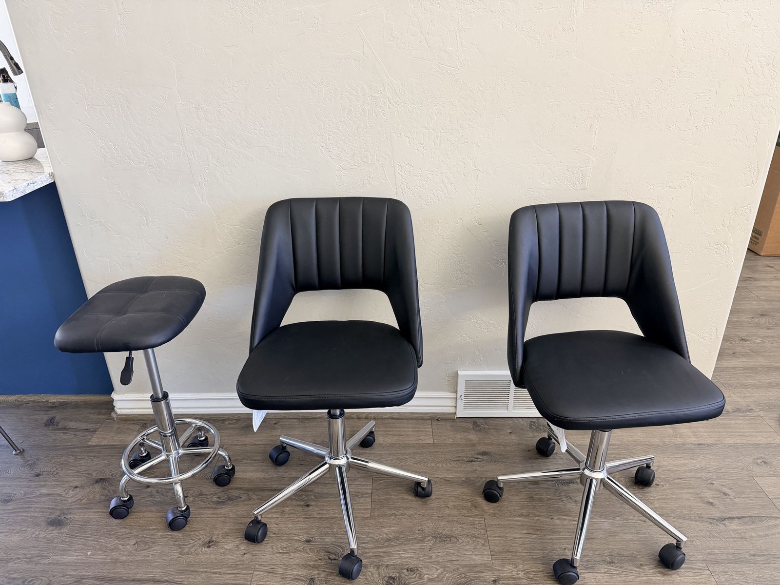 Adjustable Rolling Office / Craft Chairs – $20 Each or $45 for All 3