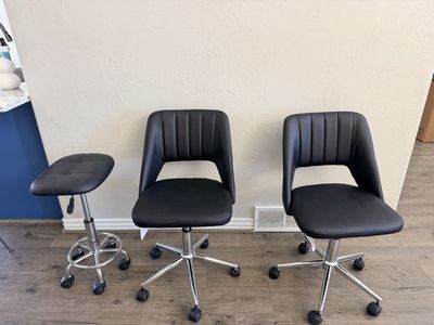 Adjustable Rolling Office / Craft Chairs – $20 Each or $45 for All 3