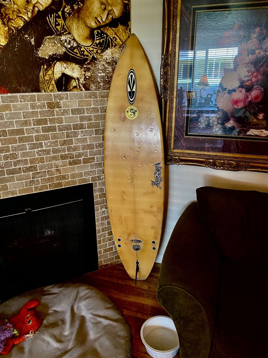 72" Long Kayson Surfboard (used as office decor) $150
