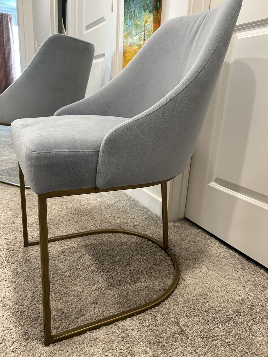 Dining Chair blue velvet (two)